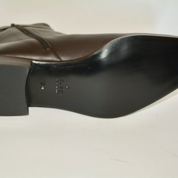 NIB GUCCI ANKLE INTERLOCKING GG LEATHER BOOTS - Picture 9 of 10